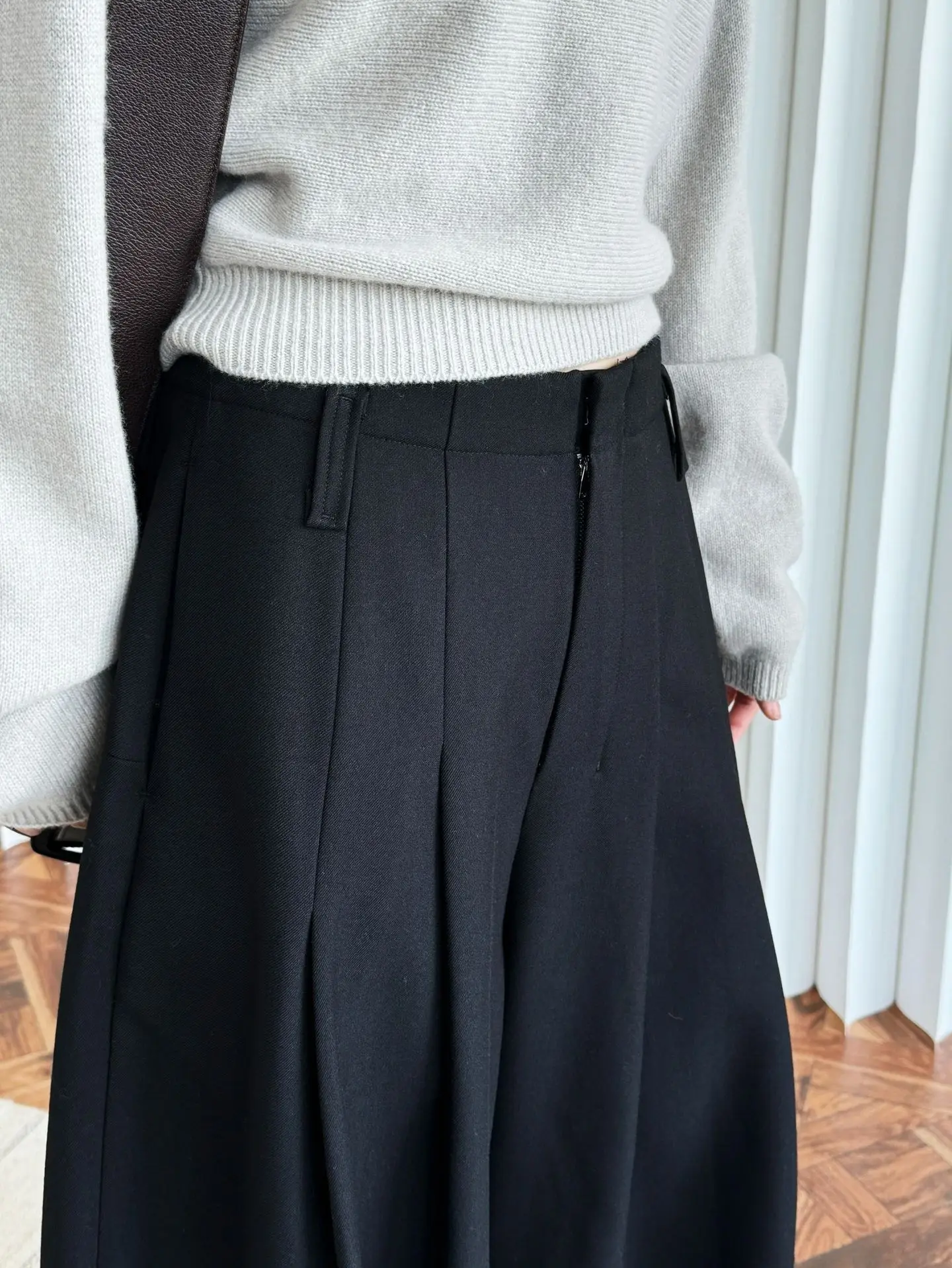 FANAN Office Lady Pleated High Waist Pants For Women Straight Wide Leg Trousers Temperament Clothing Female 2025 New Winter