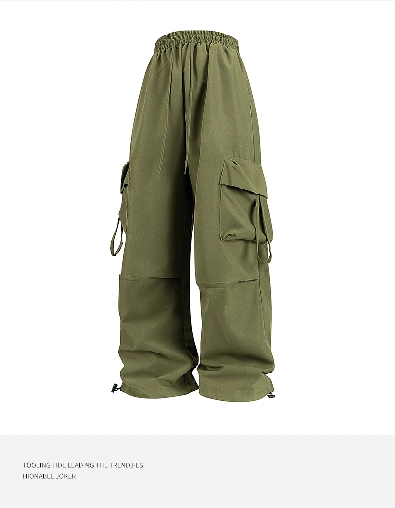 Women Cargo Pants Fashion Loose Comfortable Breathable Lightweight Multiple Pockets Cargo Long Pants Fitness Running Casual Pan