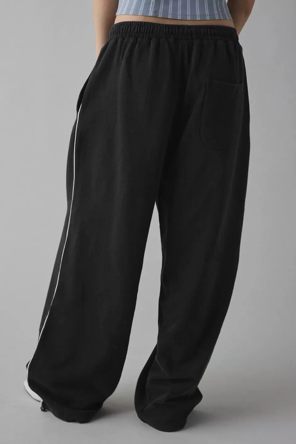 2026 summer wide leg sports pants, loose fit straight leg casual pants, comfortable Striped Wide Leg Sports Pants For Women