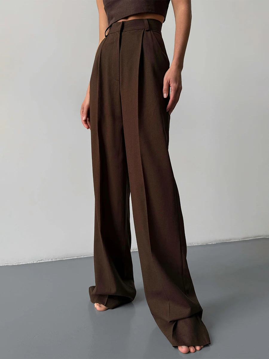 Wolfeel 2026 Women's Wide Leg Pants with European and American Style Casual Loose Pants Suitable for Business and Casual Wear
