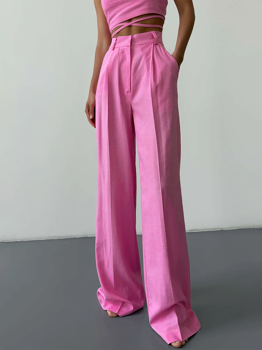 Wolfeel 2026 Women's Wide Leg Pants with European and American Style Casual Loose Pants Suitable for Business and Casual Wear