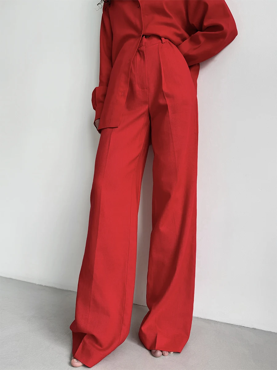 Wolfeel 2026 Women's Wide Leg Pants with European and American Style Casual Loose Pants Suitable for Business and Casual Wear