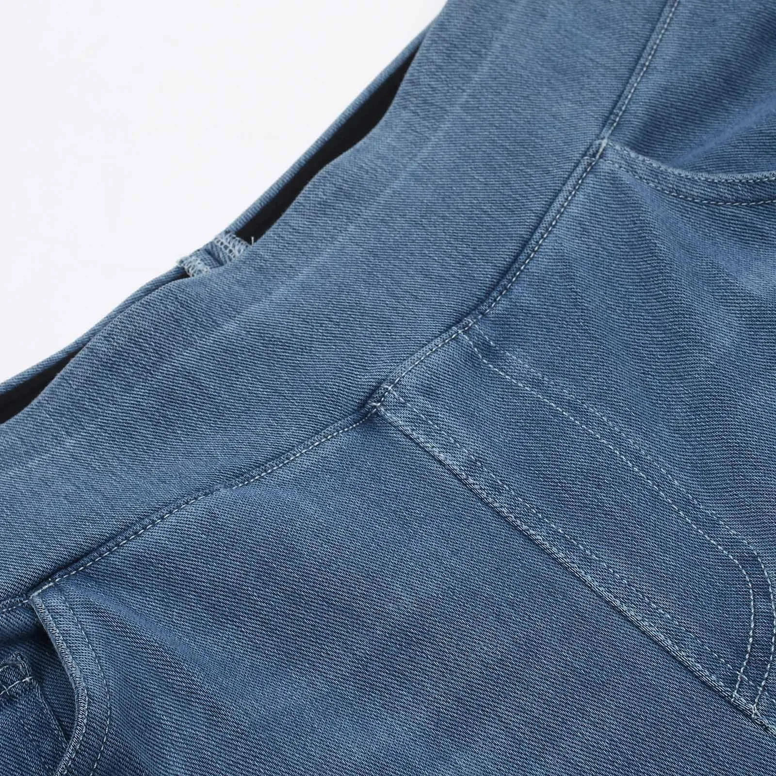 Casual Baggy Jeans Women's Elastic Waistband Wide Leg Jeans Elegant Slim Fit Denim Trousers American Retro Denim Palazzo Pants
