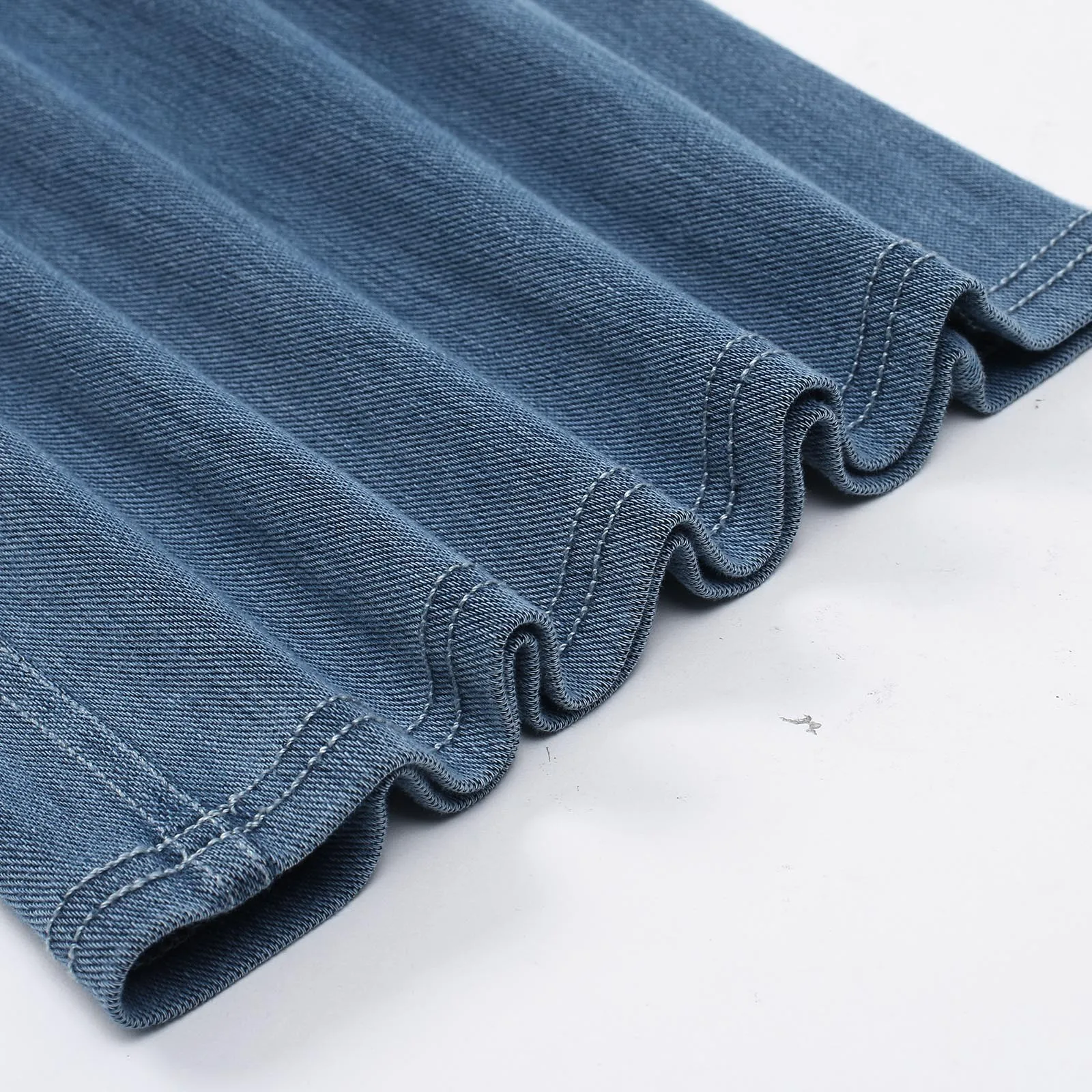 Casual Baggy Jeans Women's Elastic Waistband Wide Leg Jeans Elegant Slim Fit Denim Trousers American Retro Denim Palazzo Pants