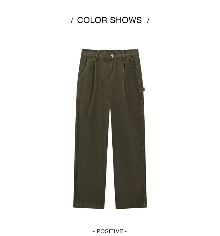 Semir Casual Pants Women Corduroy Cotton Wide Leg Trousers 2025 New Winter Vintage Workwear Style