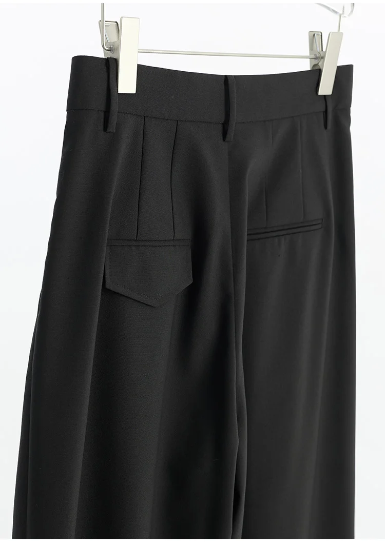 Naples Wide-Leg Pants Women's Wool Trousers Casual Suit Pants 2026 Spring and Autumn New Style