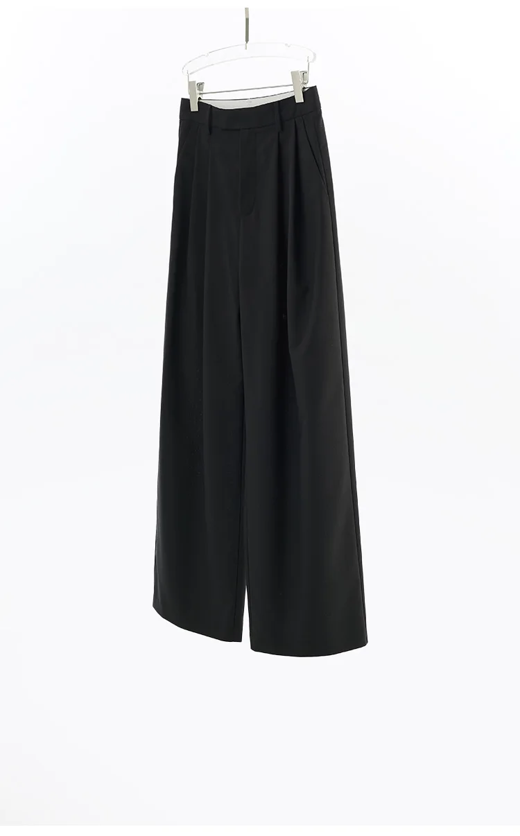 Naples Wide-Leg Pants Women's Wool Trousers Casual Suit Pants 2026 Spring and Autumn New Style