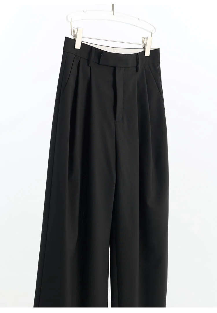 Naples Wide-Leg Pants Women's Wool Trousers Casual Suit Pants 2026 Spring and Autumn New Style