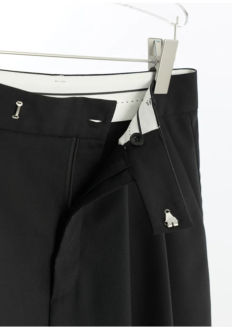 Naples Wide-Leg Pants Women's Wool Trousers Casual Suit Pants 2026 Spring and Autumn New Style