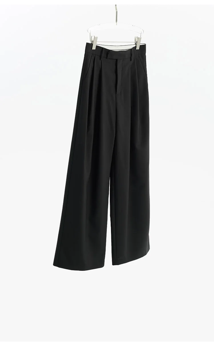 Naples Wide-Leg Pants Women's Wool Trousers Casual Suit Pants 2026 Spring and Autumn New Style
