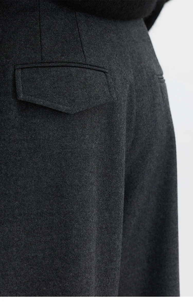 Naples Wide-Leg Pants Women's Wool Trousers Casual Suit Pants 2026 Spring and Autumn New Style