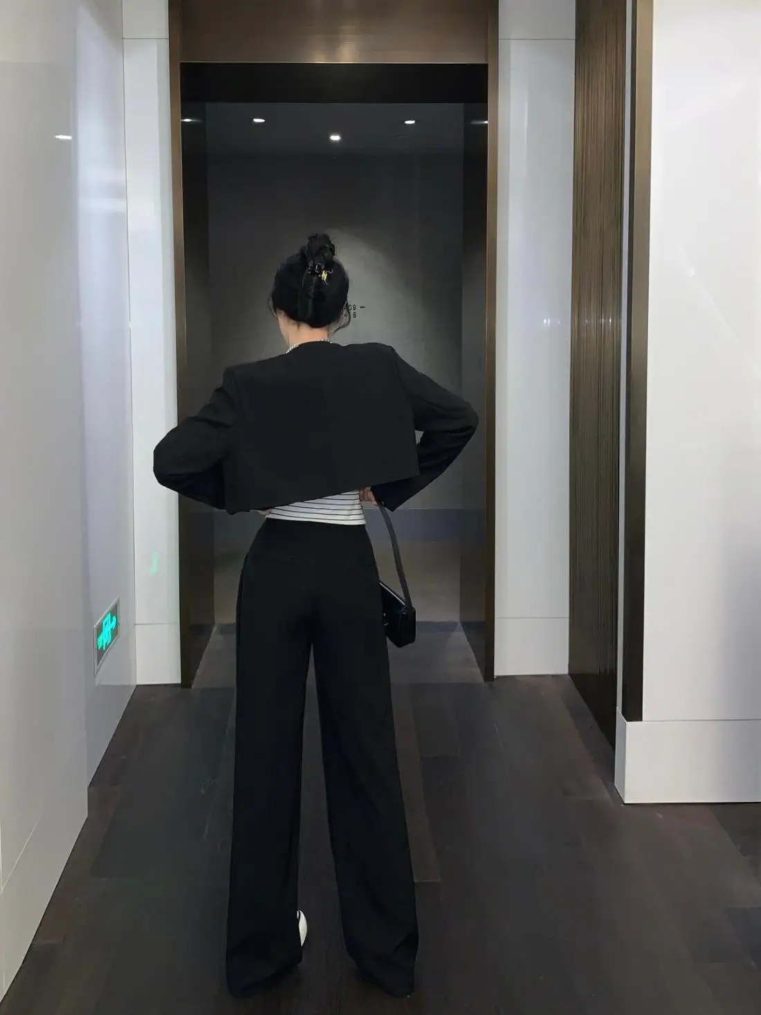 High Waisted Black Pants, Women's Autumn New Style, Hanging Floor Pants, Casual Loose Wide Leg Pants