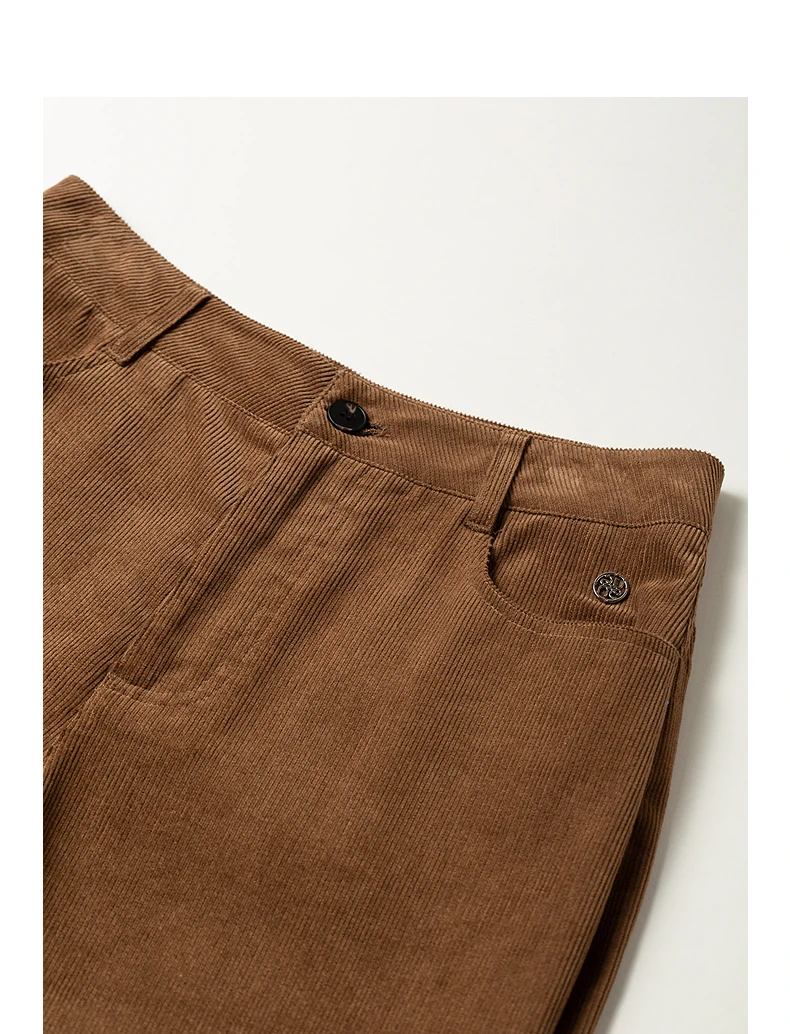 TOYOUTH Women's Corduroy Curved Pants 2026 Fall New High Waist Loose Leg Lengthening Vintage Urban Nomad
