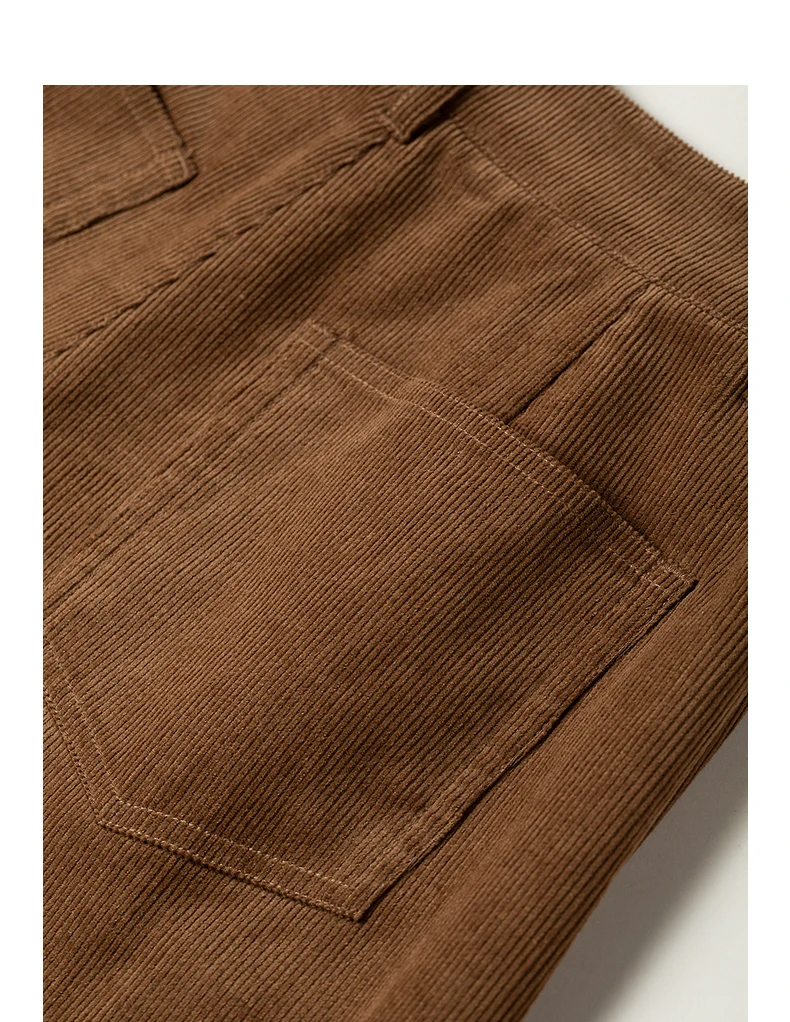 TOYOUTH Women's Corduroy Curved Pants 2026 Fall New High Waist Loose Leg Lengthening Vintage Urban Nomad