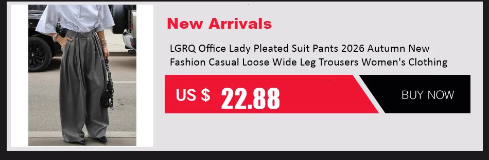 LGRQ Women's Casual Pants Office Lady Elastic High Waisted Striped All-match Wide Leg Trousers 2026 Summer New 19DB1061