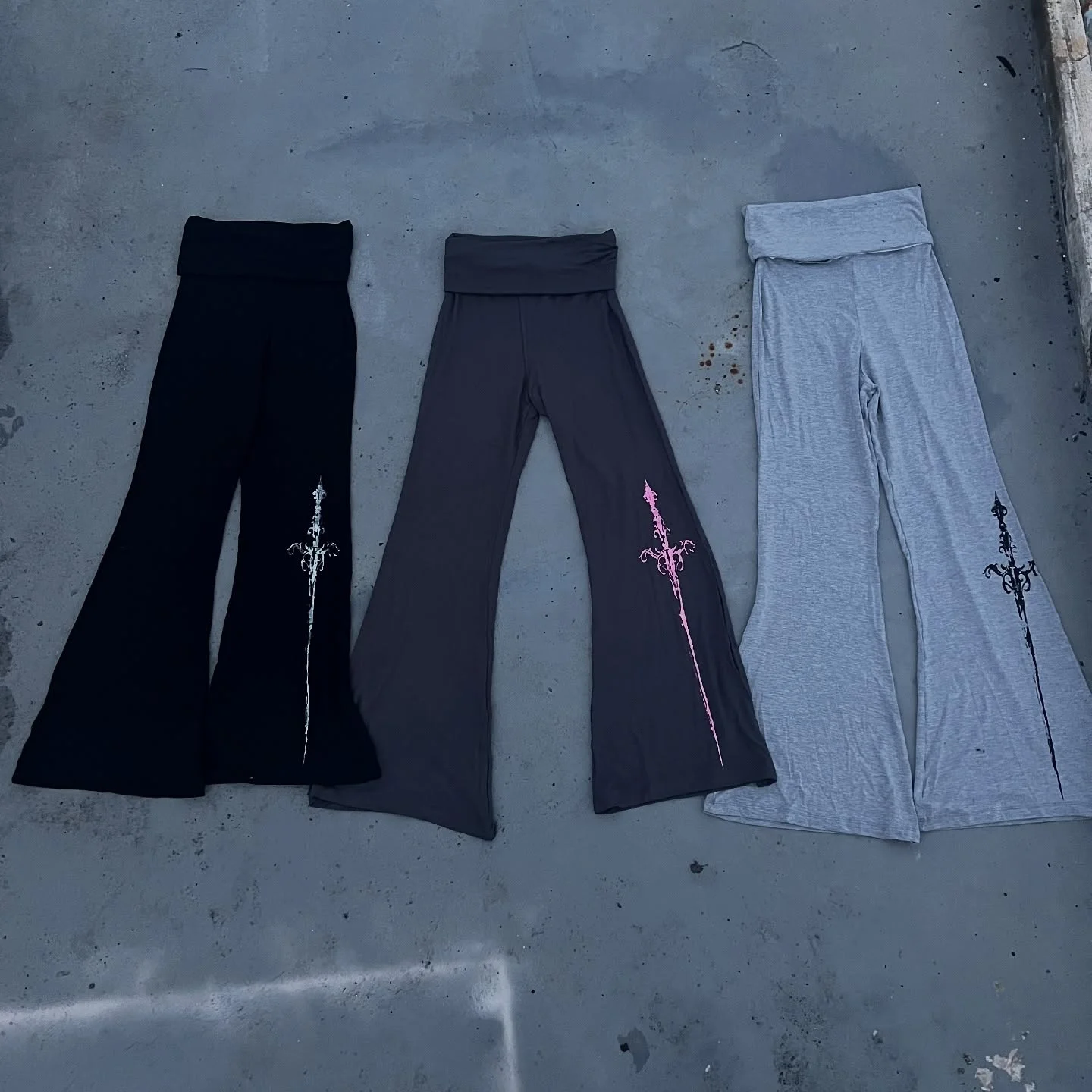 Fashion Aesthetics Printed Y2K Pants Hip Hop Punk Style Comfortable Pants Gothic Retro Casual Women's Wide Leg Pants emo girl