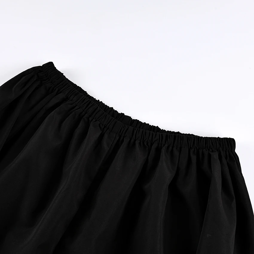 Linad Elegant Black Embroidery Bloomers For Women Sexy Hollow Out Long Pants Street Chic Pleated Elastic Waist Trousers 2025
