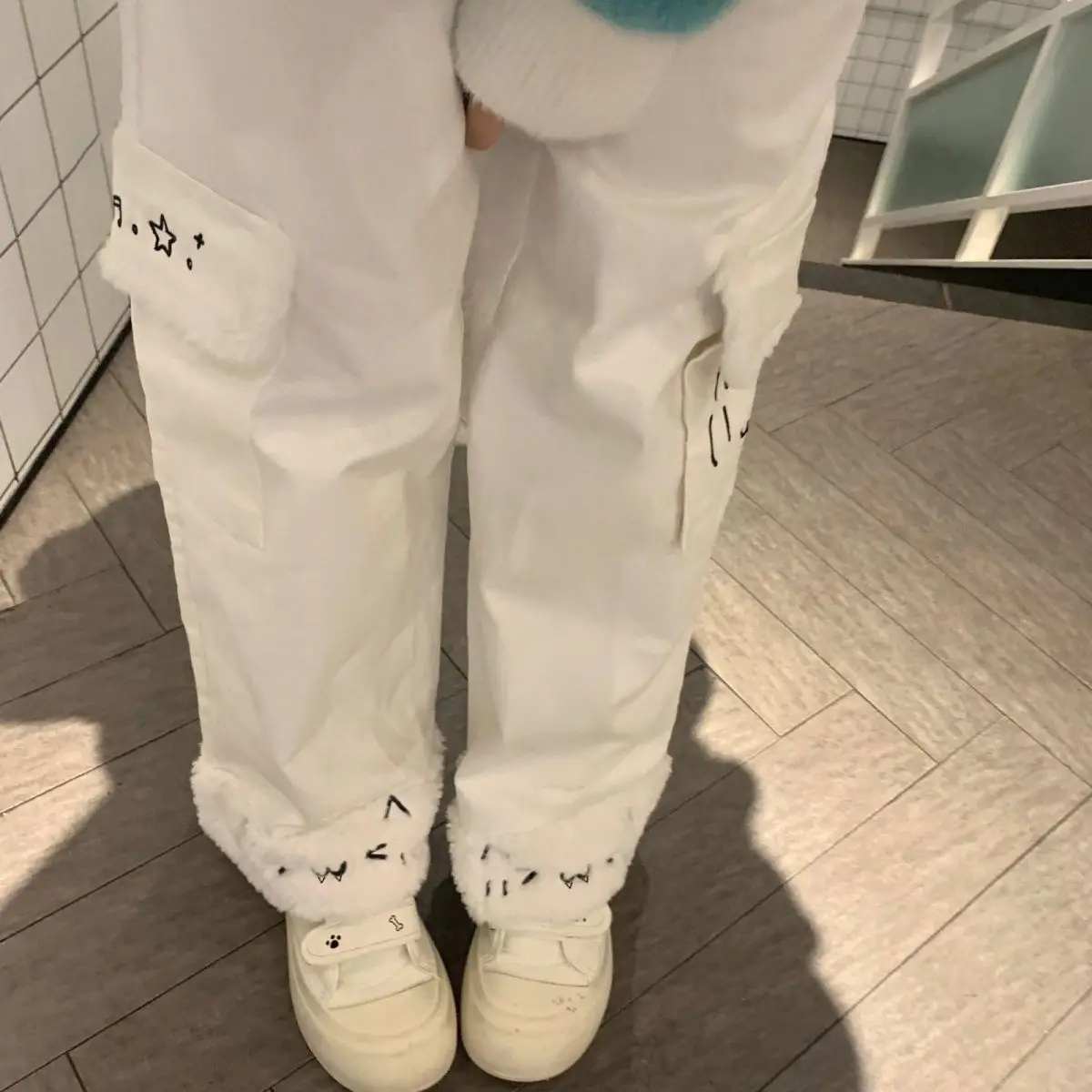 Y2K Japanese Kawaii Full Length Pants Women Cartoon Pattern Casual Trousers Harajuku Aesthetic Subculture Autumn Sweatpants