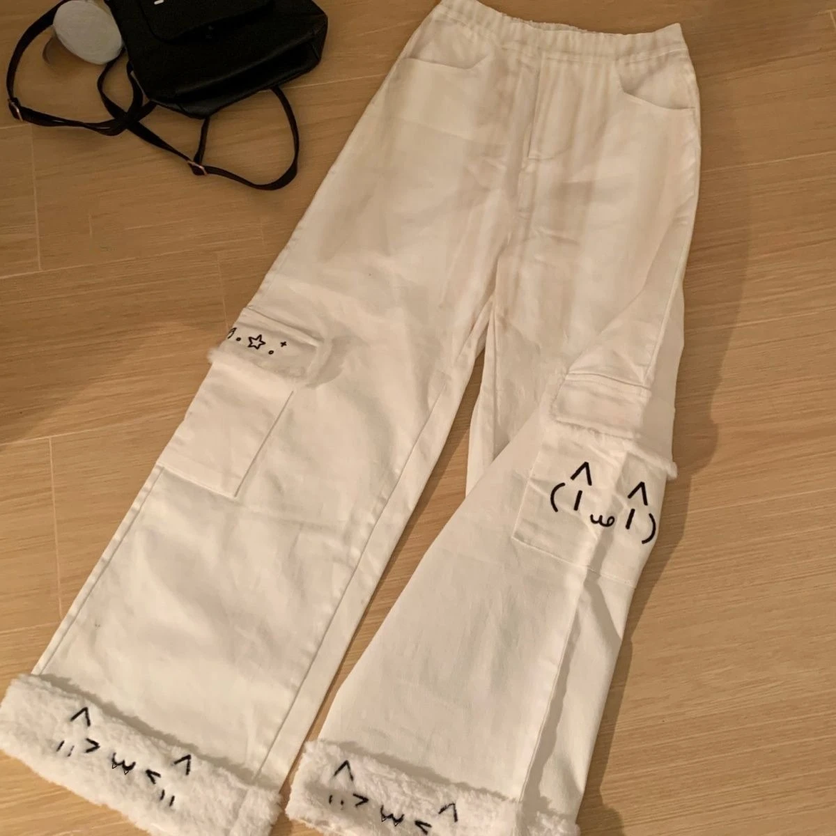 Y2K Japanese Kawaii Full Length Pants Women Cartoon Pattern Casual Trousers Harajuku Aesthetic Subculture Autumn Sweatpants