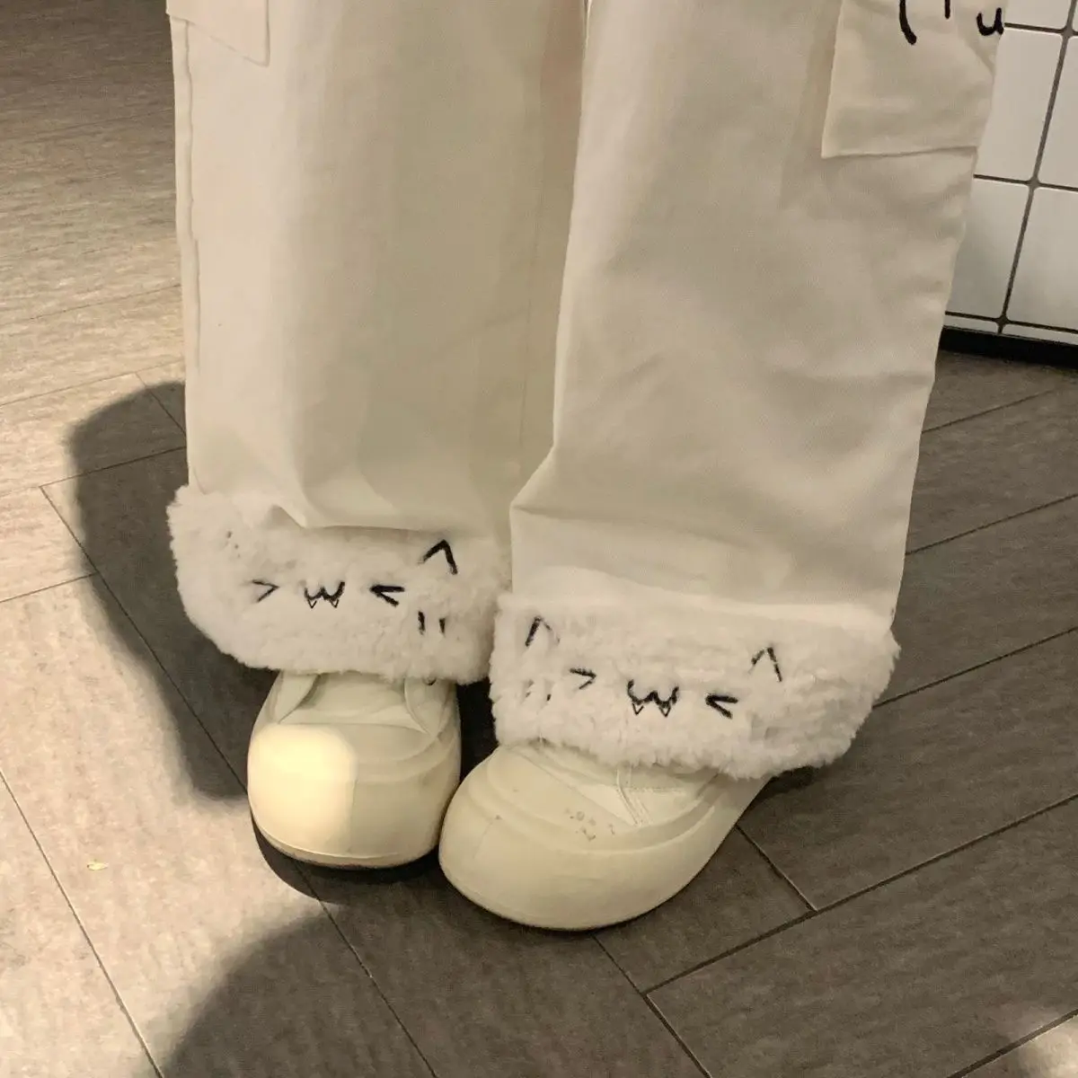 Y2K Japanese Kawaii Full Length Pants Women Cartoon Pattern Casual Trousers Harajuku Aesthetic Subculture Autumn Sweatpants