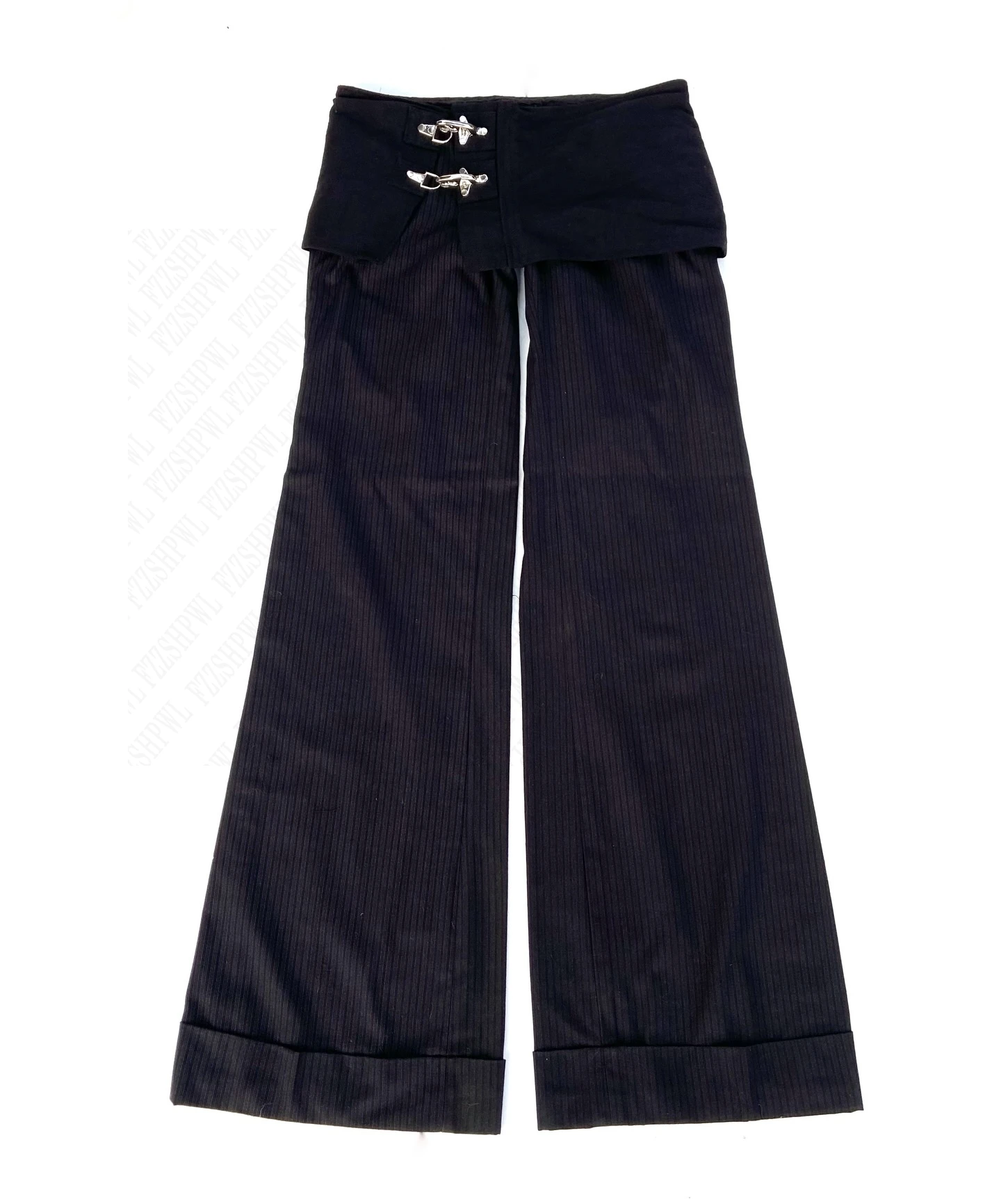 Fashionable American retro Y2K new style airplane buckle design sense suit pants high-end simple casual long pants for women emo
