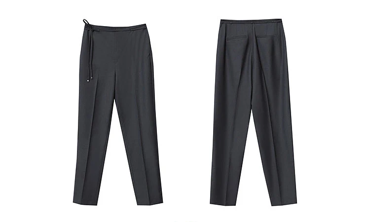 Amii Women's Nine-point Pants 2026 Autumn New Commuter Thin Belt Solid Color Pants Casual Versatile Trousers For Woman 12621059