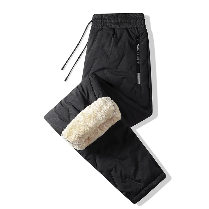 Animal Game Outdoor Women Plush Thick Fleece Waterproof Sweatpant Windproof Casual Work Pants Warm Lambswool Thermal Outerwear