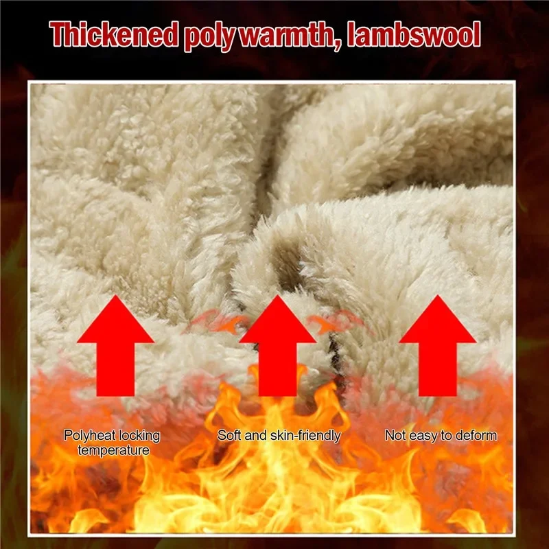 Animal Game Outdoor Women Plush Thick Fleece Waterproof Sweatpant Windproof Casual Work Pants Warm Lambswool Thermal Outerwear
