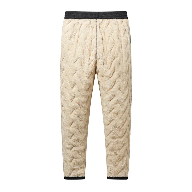 Animal Game Outdoor Women Plush Thick Fleece Waterproof Sweatpant Windproof Casual Work Pants Warm Lambswool Thermal Outerwear