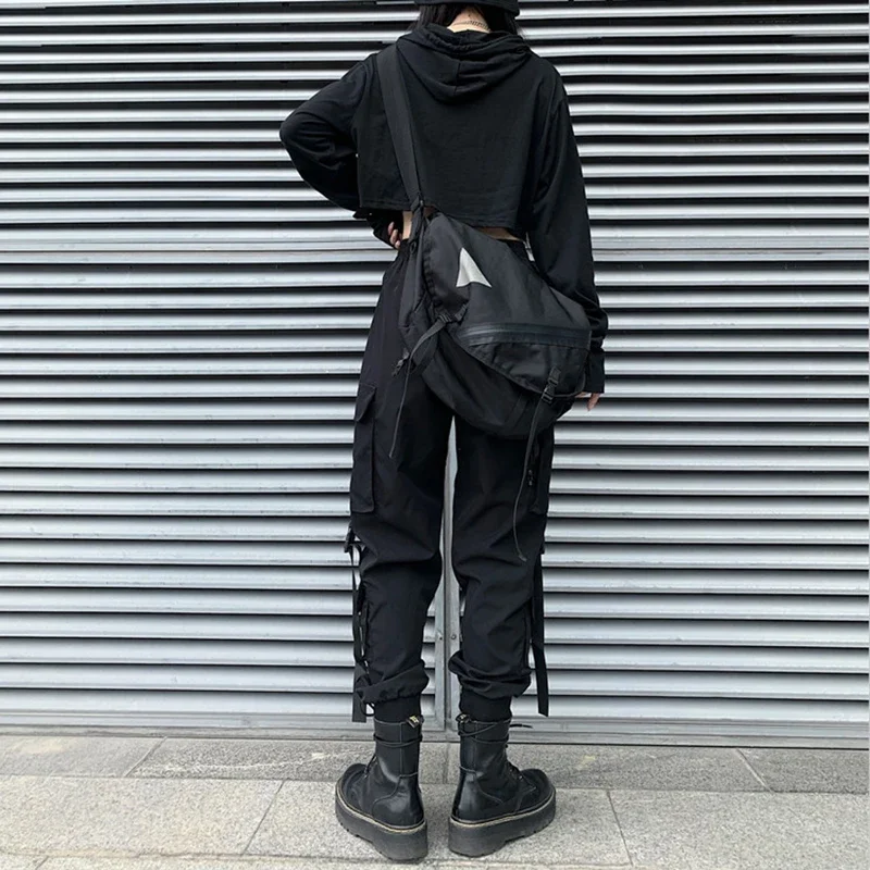 2025 New Fashion Hip Hop Cargo Pants Women Harem Pants Multi-Pocket Streetwear Casual Woman Pant S-3XL