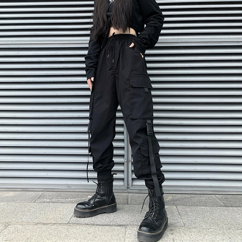 2025 New Fashion Hip Hop Cargo Pants Women Harem Pants Multi-Pocket Streetwear Casual Woman Pant S-3XL