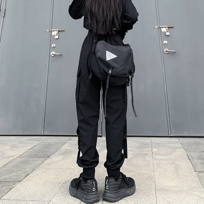 2025 New Fashion Hip Hop Cargo Pants Women Harem Pants Multi-Pocket Streetwear Casual Woman Pant S-3XL