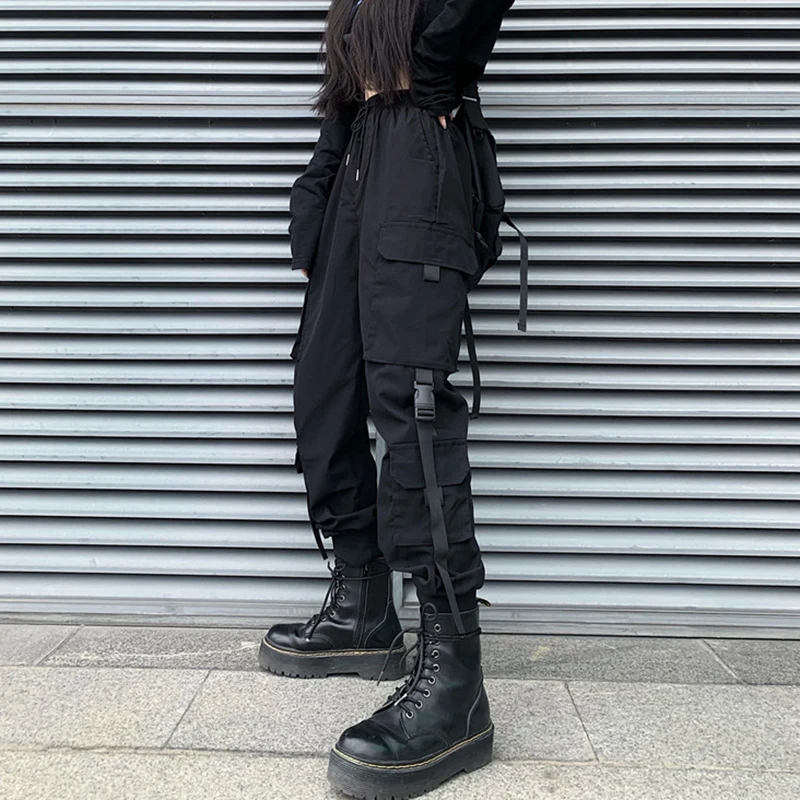 2025 New Fashion Hip Hop Cargo Pants Women Harem Pants Multi-Pocket Streetwear Casual Woman Pant S-3XL