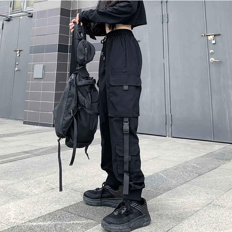 2025 New Fashion Hip Hop Cargo Pants Women Harem Pants Multi-Pocket Streetwear Casual Woman Pant S-3XL