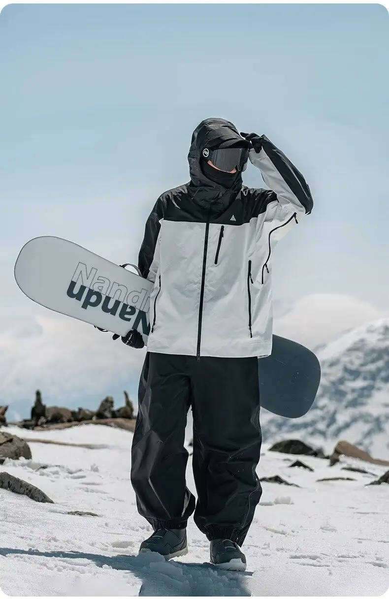 Ski Pants Men's Women's Single Board Waterproof Loose Fit Wear Resistant Professional Double Board Ski Pants