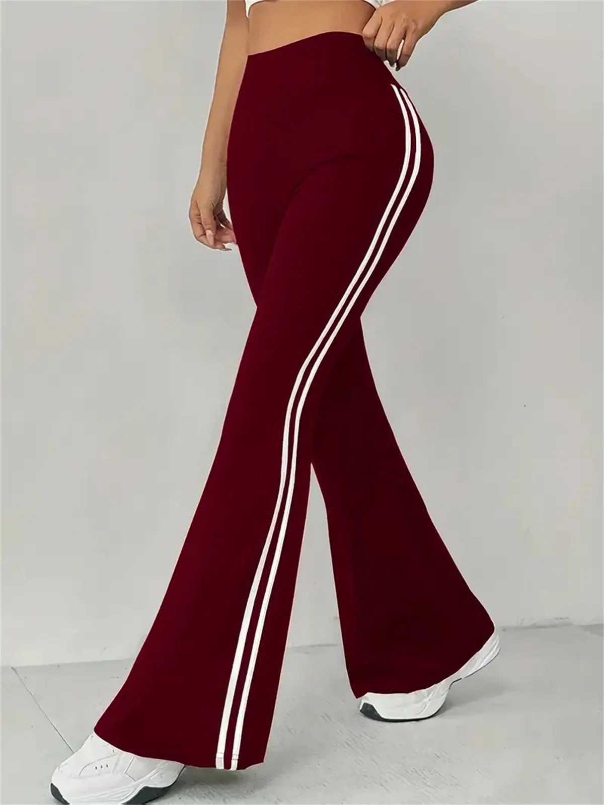 Women's Slim Casual Flare Pants Hight Waist Fashin Micro Pull Trousers 2025 Spring Summen Female Outfit Pant Street Chic Clothes