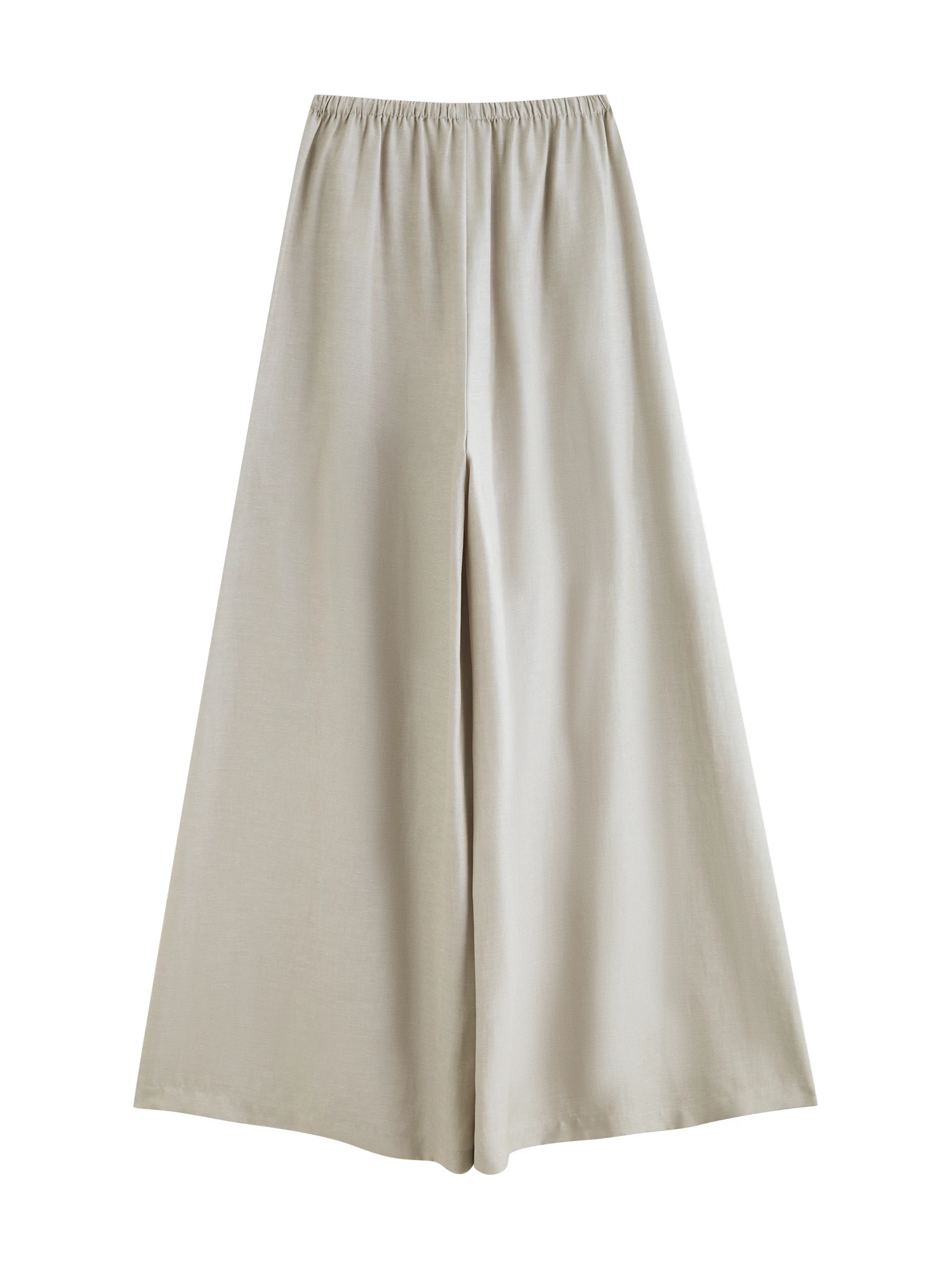 ZIQIAO Women Old Money Style Waist Cinched Vest & Wide Leg Pants Set Elastic High Waist Skirted Trousers Casual Two-Piece Outfit