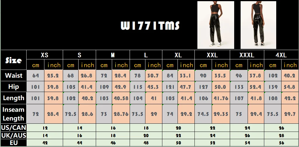 Casual High Waist Faux Latex Cargo Pants Women Shiny Patent Leather Drawstring Elastic Waistband Bloomers PU Sweatpants Custom