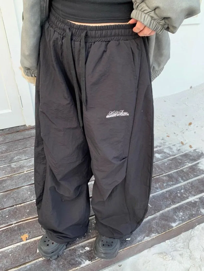 Winter Thicken Warm Fleece Pants Women Y2K American Retro Baggy Sweatpants Female Harajuku High Waist Hip Hop Wide Leg Trousers