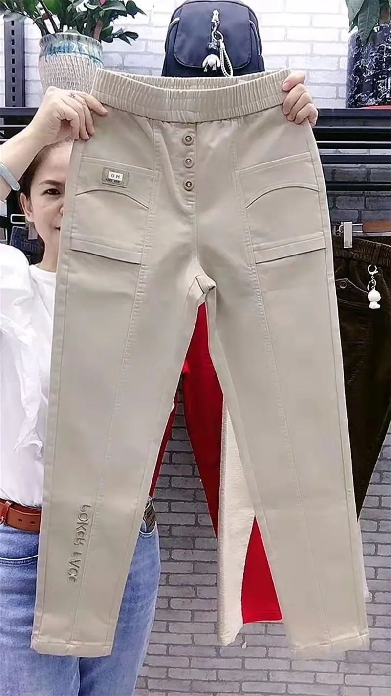 New 2026 Women pants Spring Summer High Waist Loose Wash Harun Pants Loose Trousers Slim Elastic waist Casual Pants Female