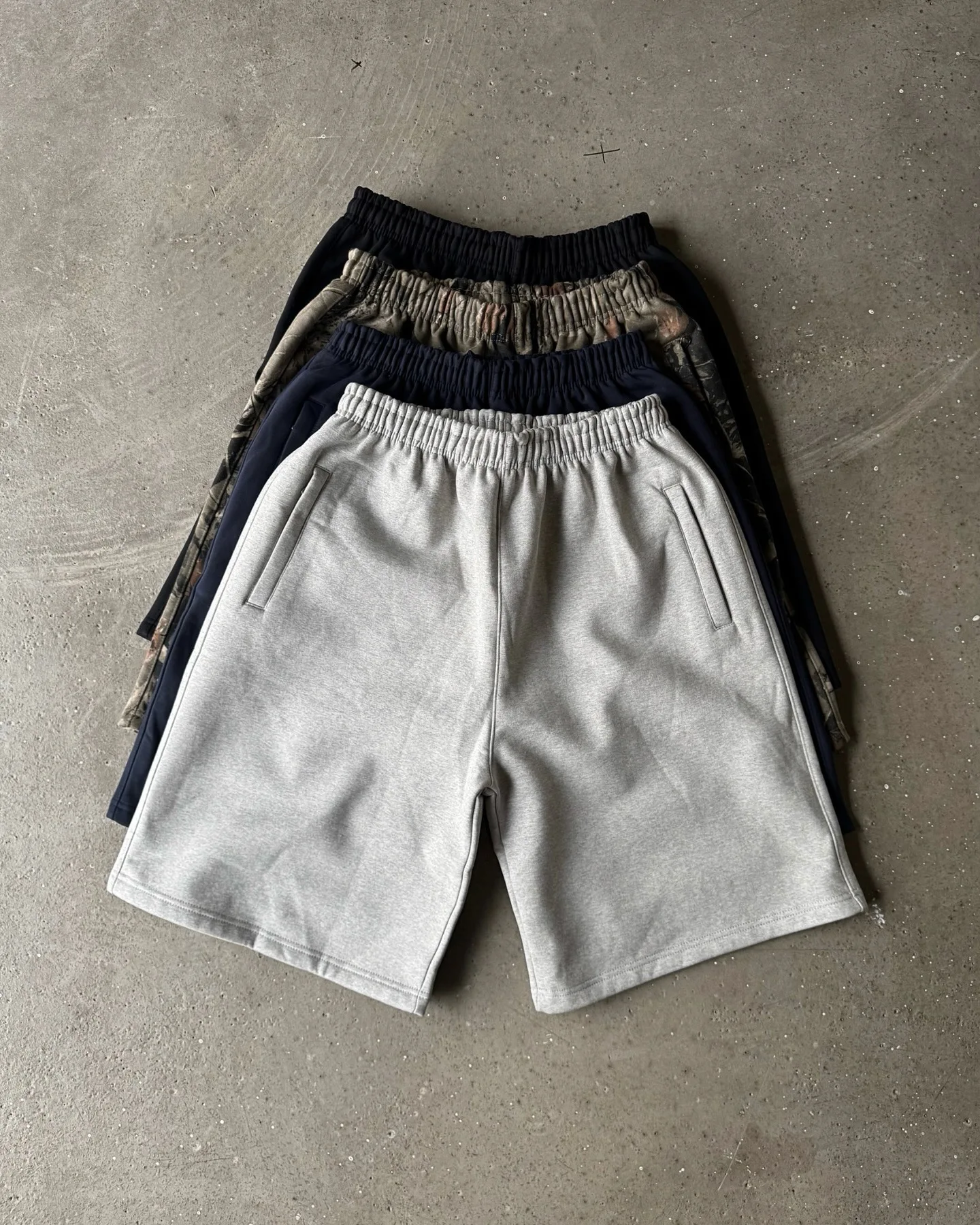 Stretch Letter Print Shorts Pocket Zipper Jogging American Retro Wide Leg Sweatpants Loose Hip Hop Streetwear Summer Sweatpants