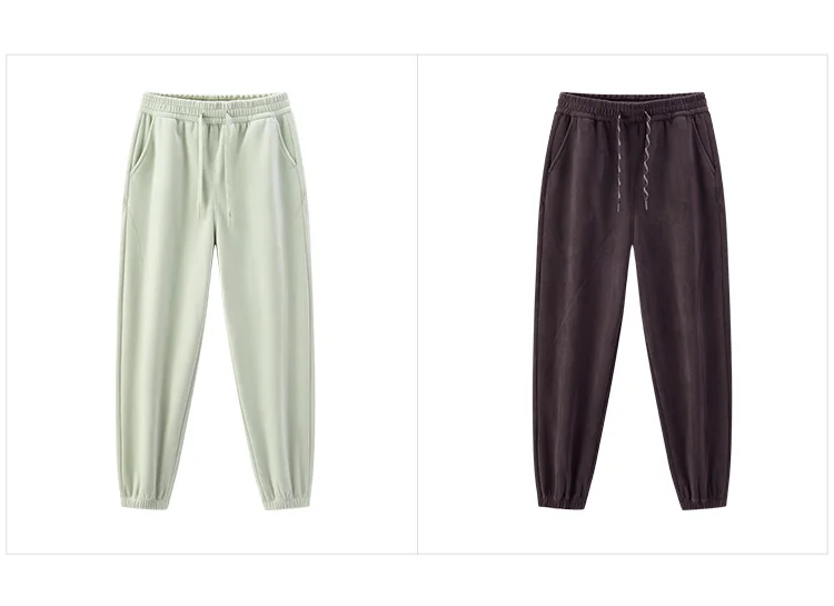 Semir Casual Pants Women Winter Fleece Anti-Static Loose Paneled Cuffed Long Pants 2025 New Sporty Sweatpants Women'S Wear