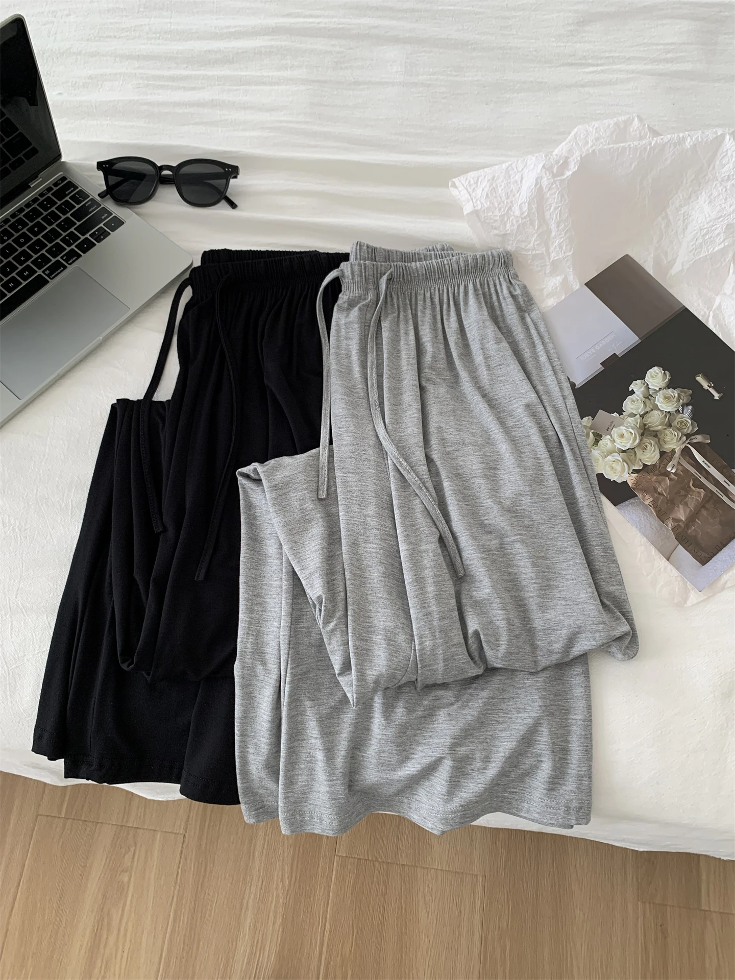 Drapey Straight-leg Pant For Women, Slimming High-waisted Wide-leg Casual Pants, Summer Floor-length Walking Pants
