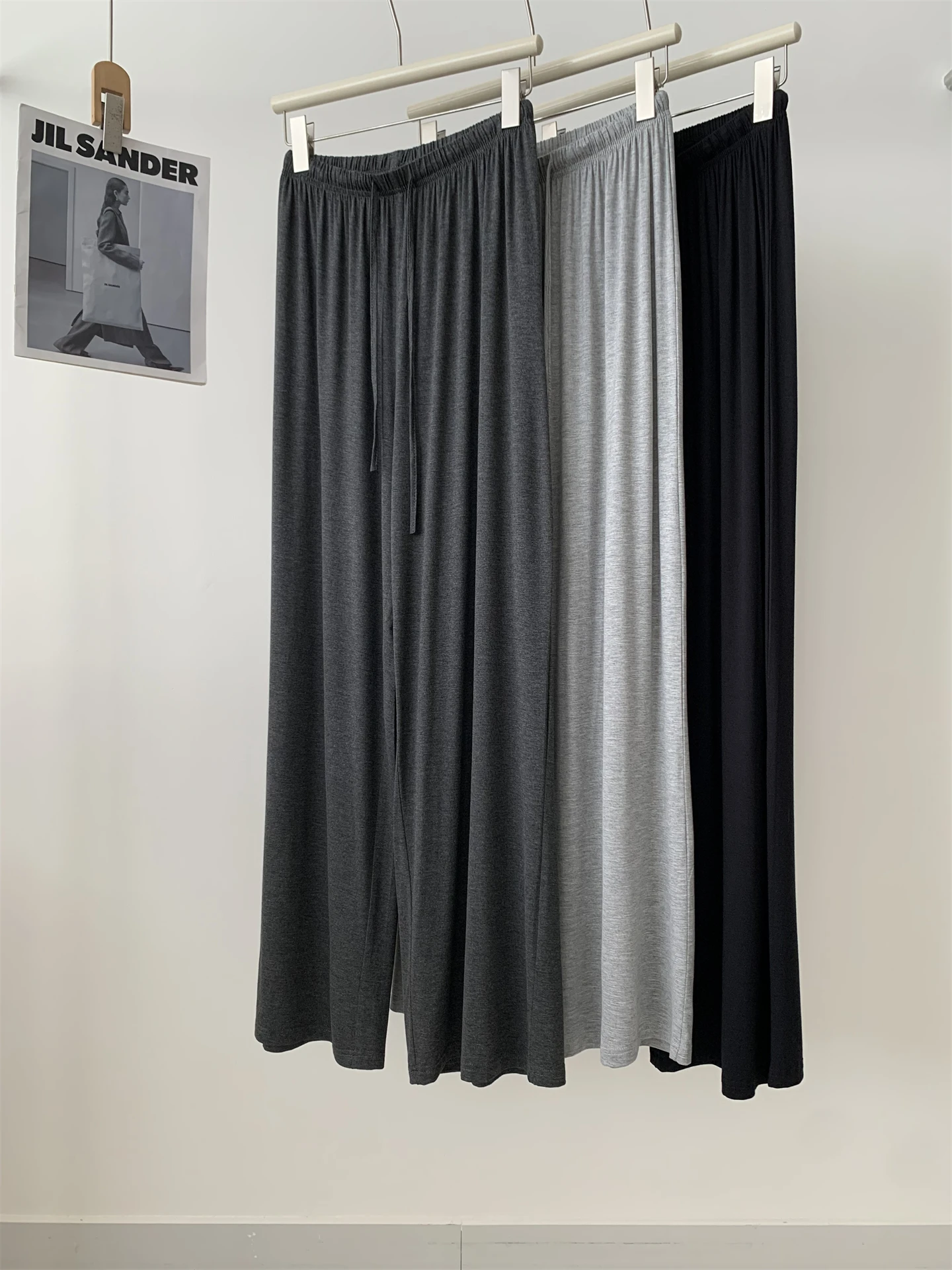 Drapey Straight-leg Pant For Women, Slimming High-waisted Wide-leg Casual Pants, Summer Floor-length Walking Pants