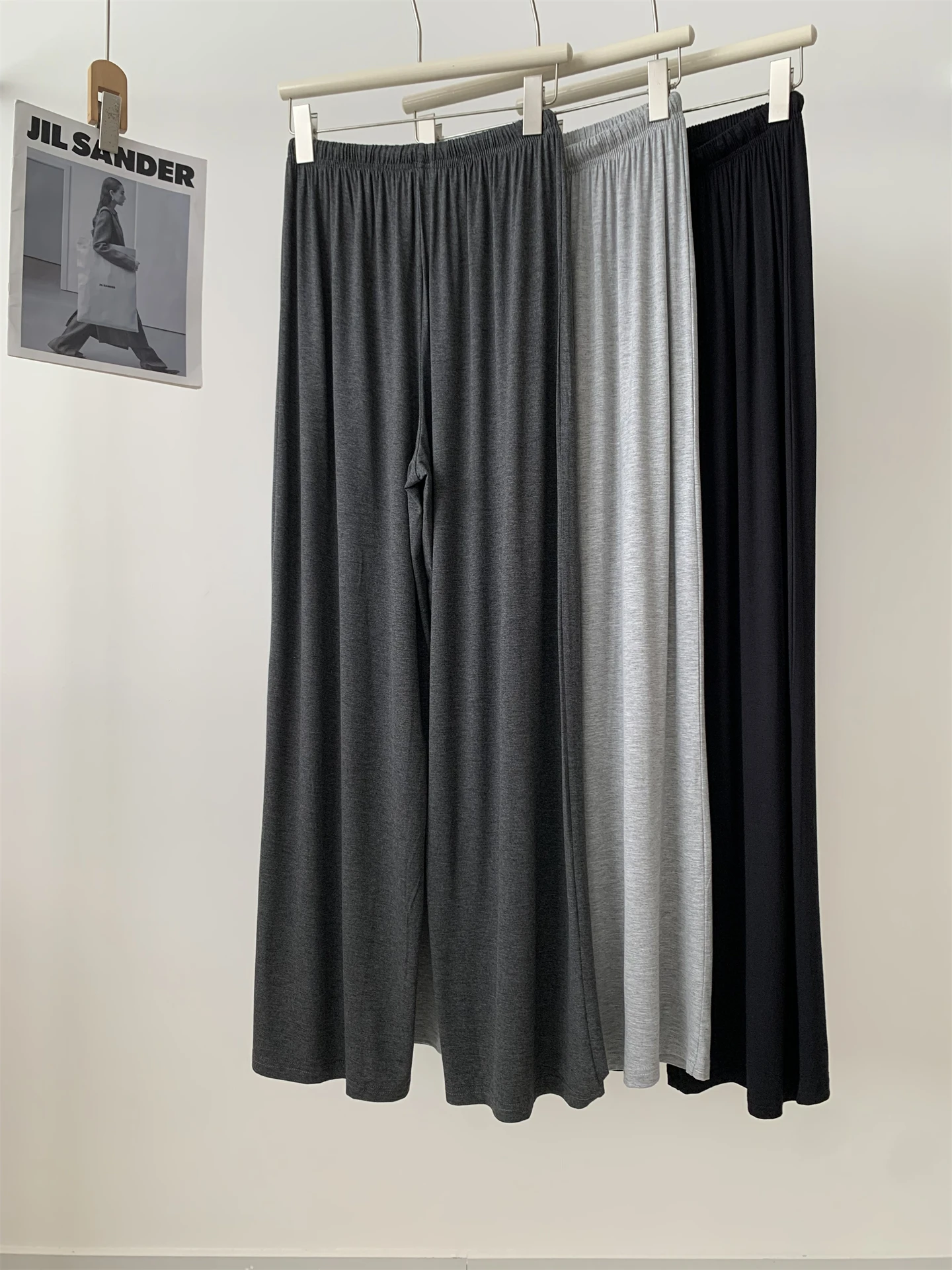 Drapey Straight-leg Pant For Women, Slimming High-waisted Wide-leg Casual Pants, Summer Floor-length Walking Pants
