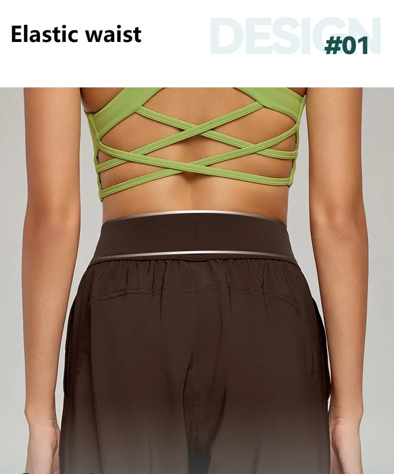 High Waist Wide Leg Yoga Pants for Women Straight Loose Casual Trousers Breathable Lightweight Sports Pants for Spring Summer