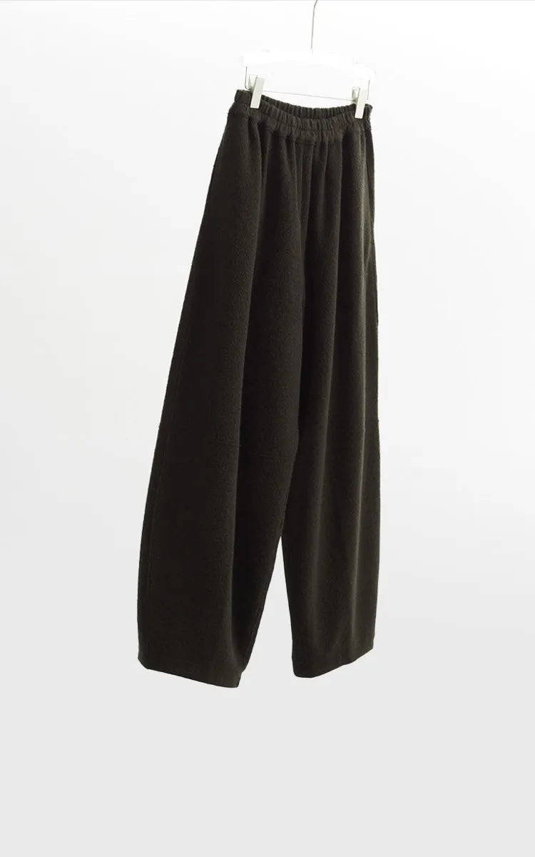 Women's Knitted Wool Pants, Elastic Waist Casual Wide-Leg Pants, Autumn and Winter Style 2026