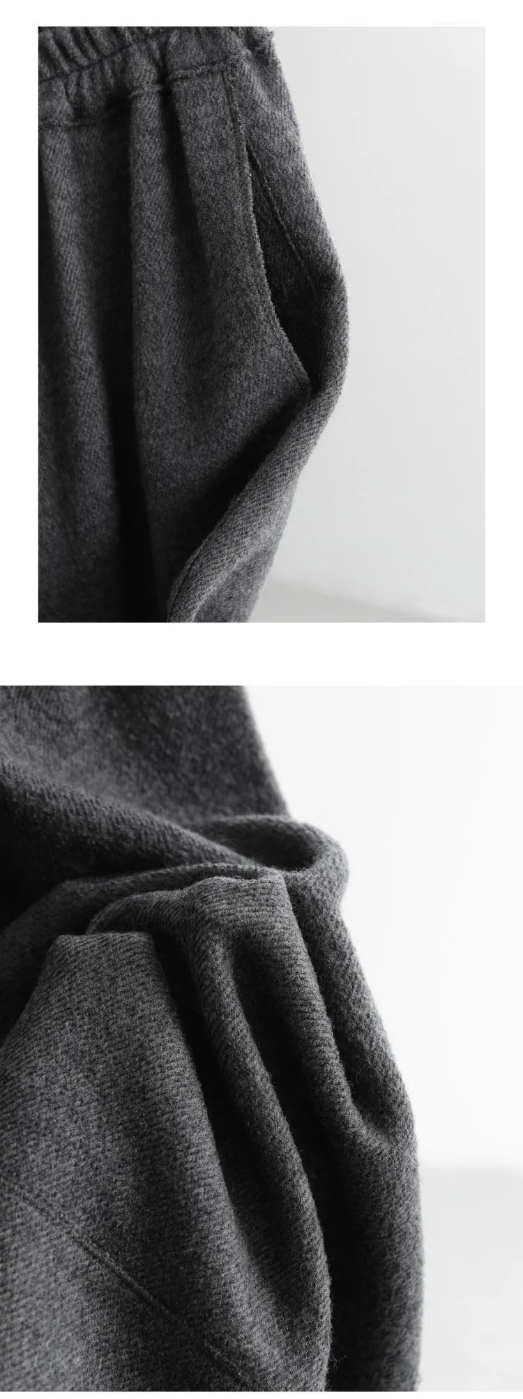 Women's Knitted Wool Pants, Elastic Waist Casual Wide-Leg Pants, Autumn and Winter Style 2026