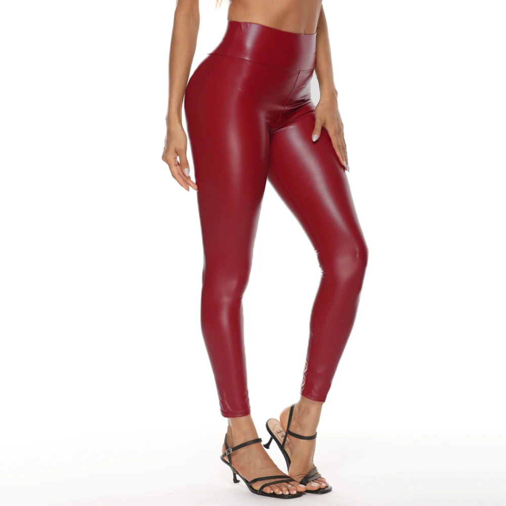 Sexy High Waist PU Leather Pants Women Fashion Casual Black Long Skinny Pencil Pants Streetwear Trousers Woman Clothing Leggings