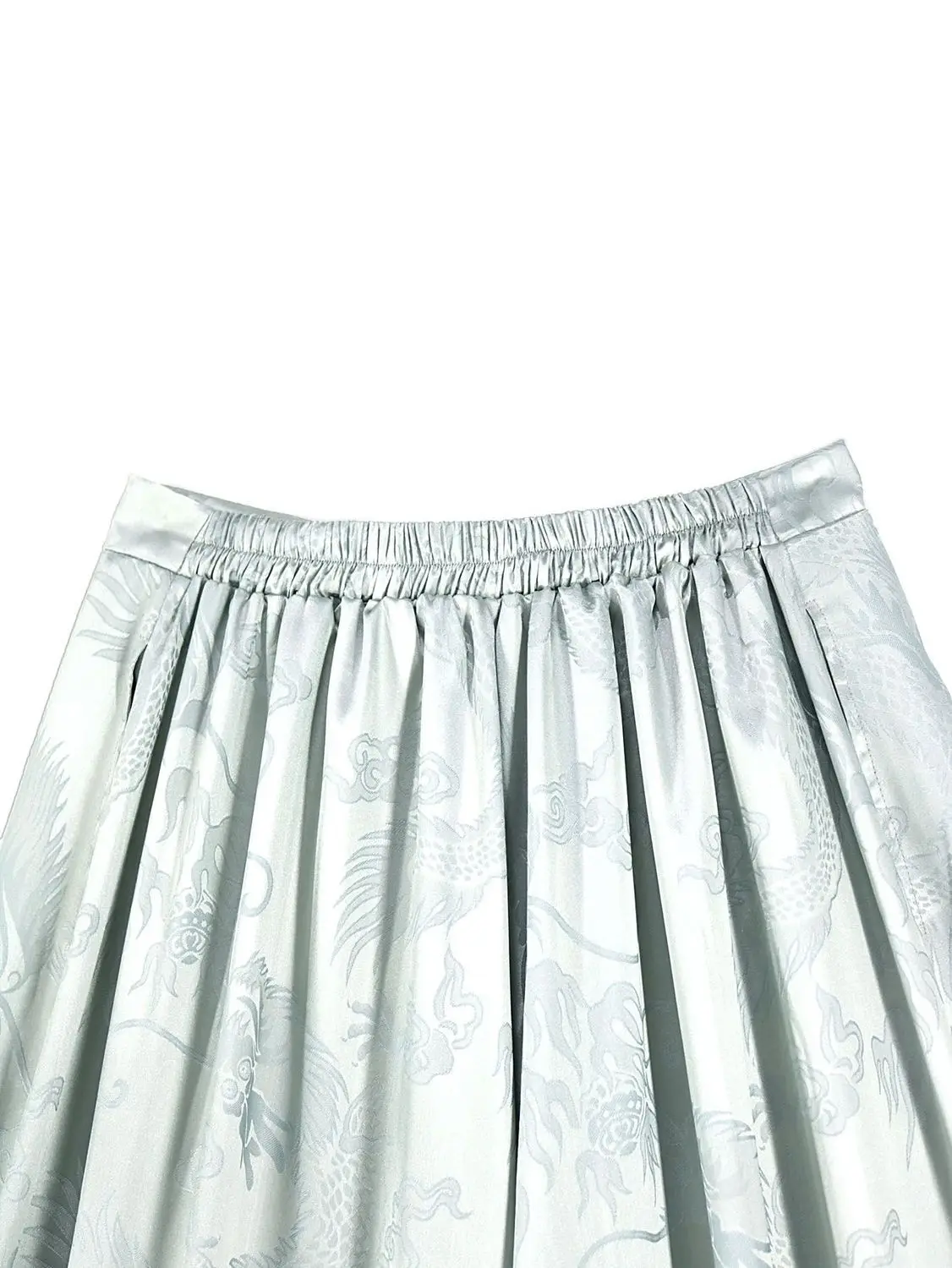 Spring Summer New Chinese Men's Jacquard Wide Leg Pants Women Loose Antique Han Hanfu Breathable Quick-drying Super Fairy Pants